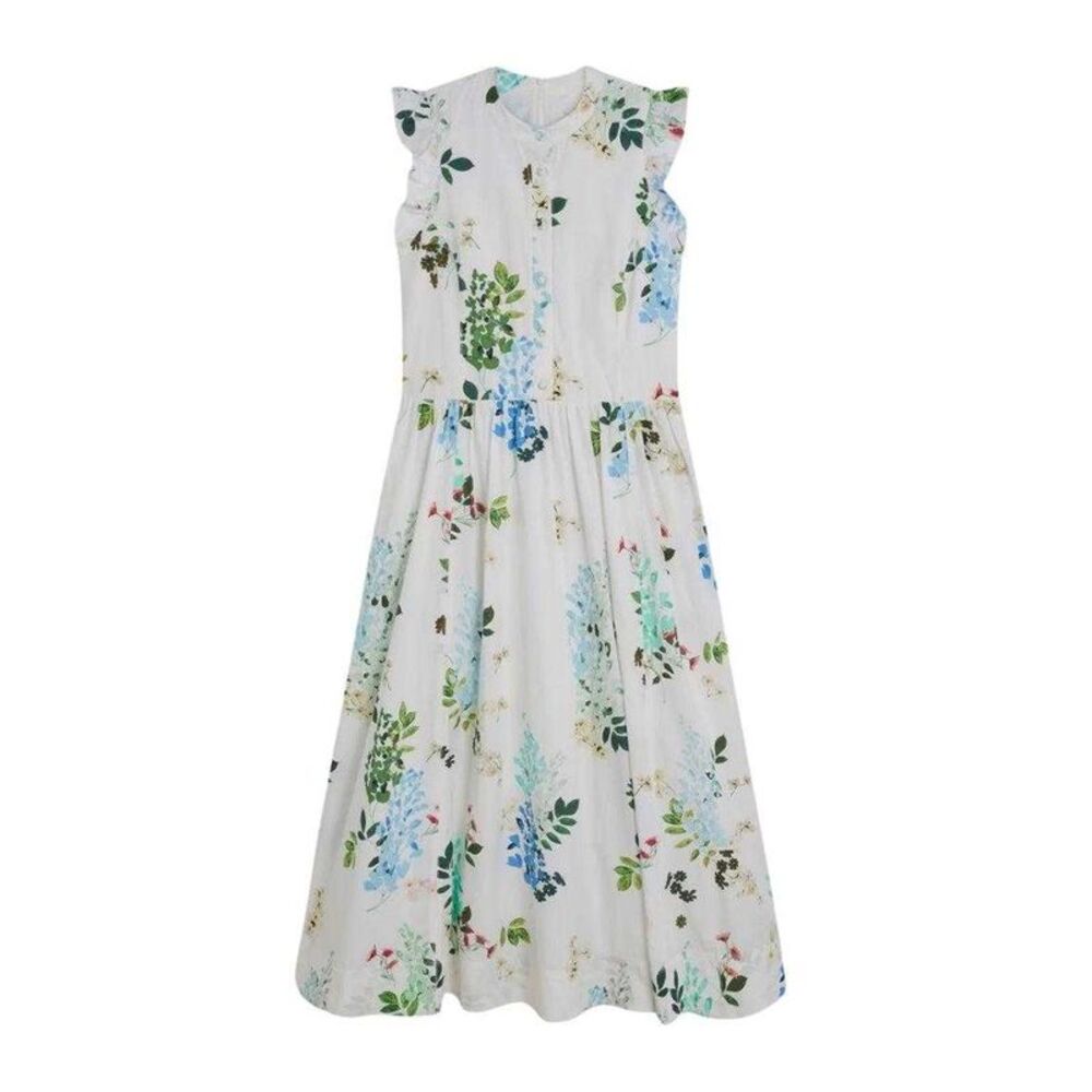 Ted Baker Womens/Ladies Giolia Sleeveless Midi Dress / White